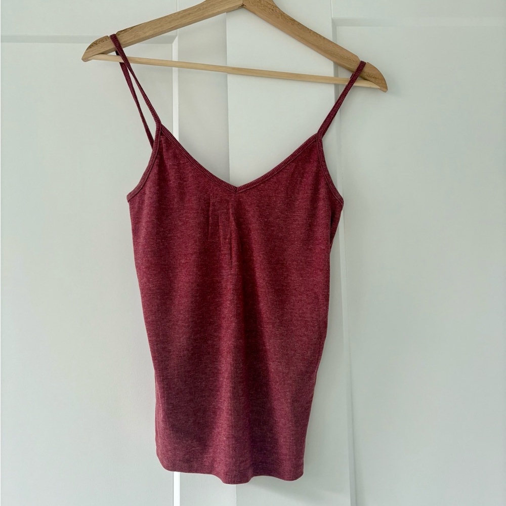 Atmosphere ribbed burgundy Camisole Top